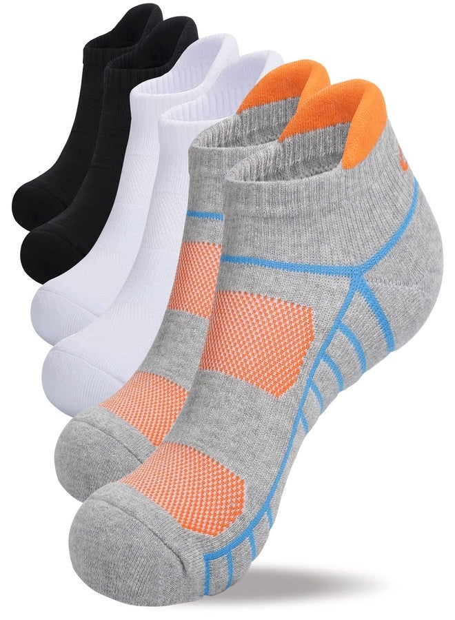 Lapulas Athletic Ankle Socks Cushioned Anti-Blister Running Tab Sports Socks for Men and Women 6Pairs Medium - Image 1