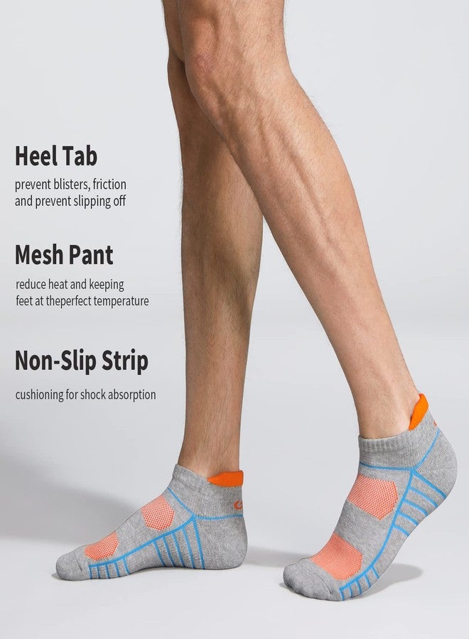 Lapulas Athletic Ankle Socks Cushioned Anti-Blister Running Tab Sports Socks for Men and Women 6Pairs Medium - Image 2