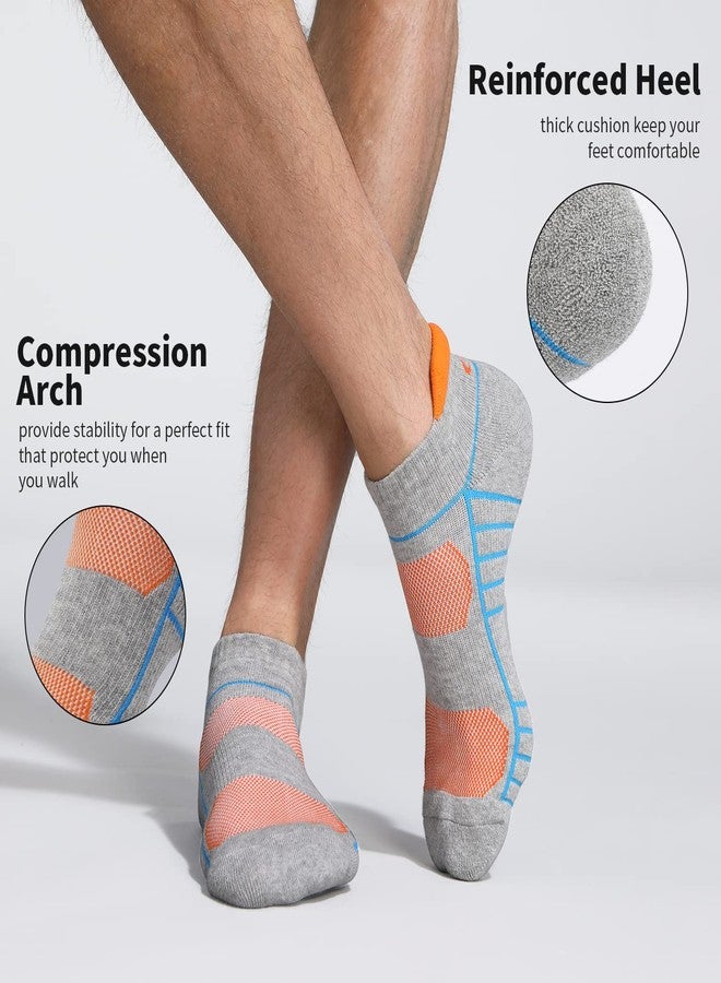 Lapulas Athletic Ankle Socks Cushioned Anti-Blister Running Tab Sports Socks for Men and Women 6Pairs Medium - Image 3