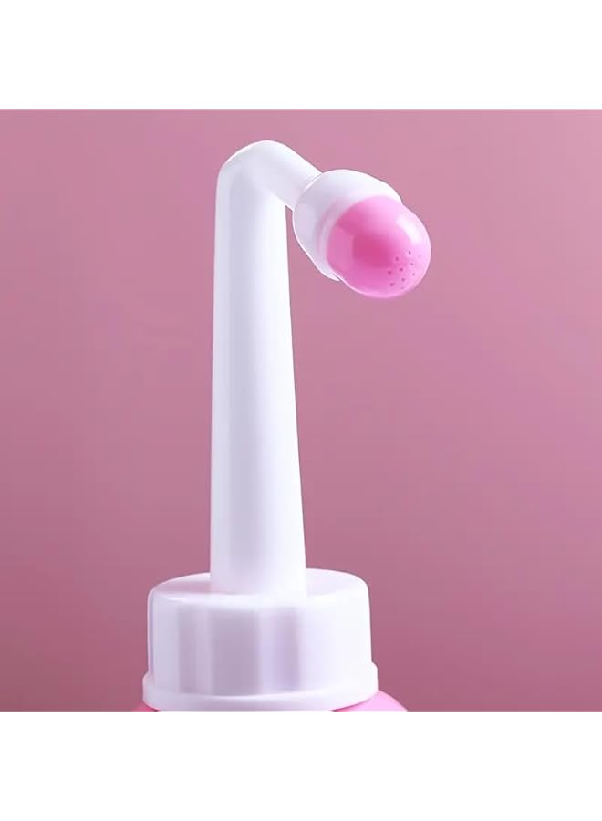 S-TOP Portable Travel Bidet Bottle (500ml, Pink) – Large Shattaf Peri Bottle with Angled Nozzle for Gentle Personal Hygiene, Postpartum & Pregnancy Care – Soft Squeeze Design, Leakproof, Includes Dust Cover - Image 4