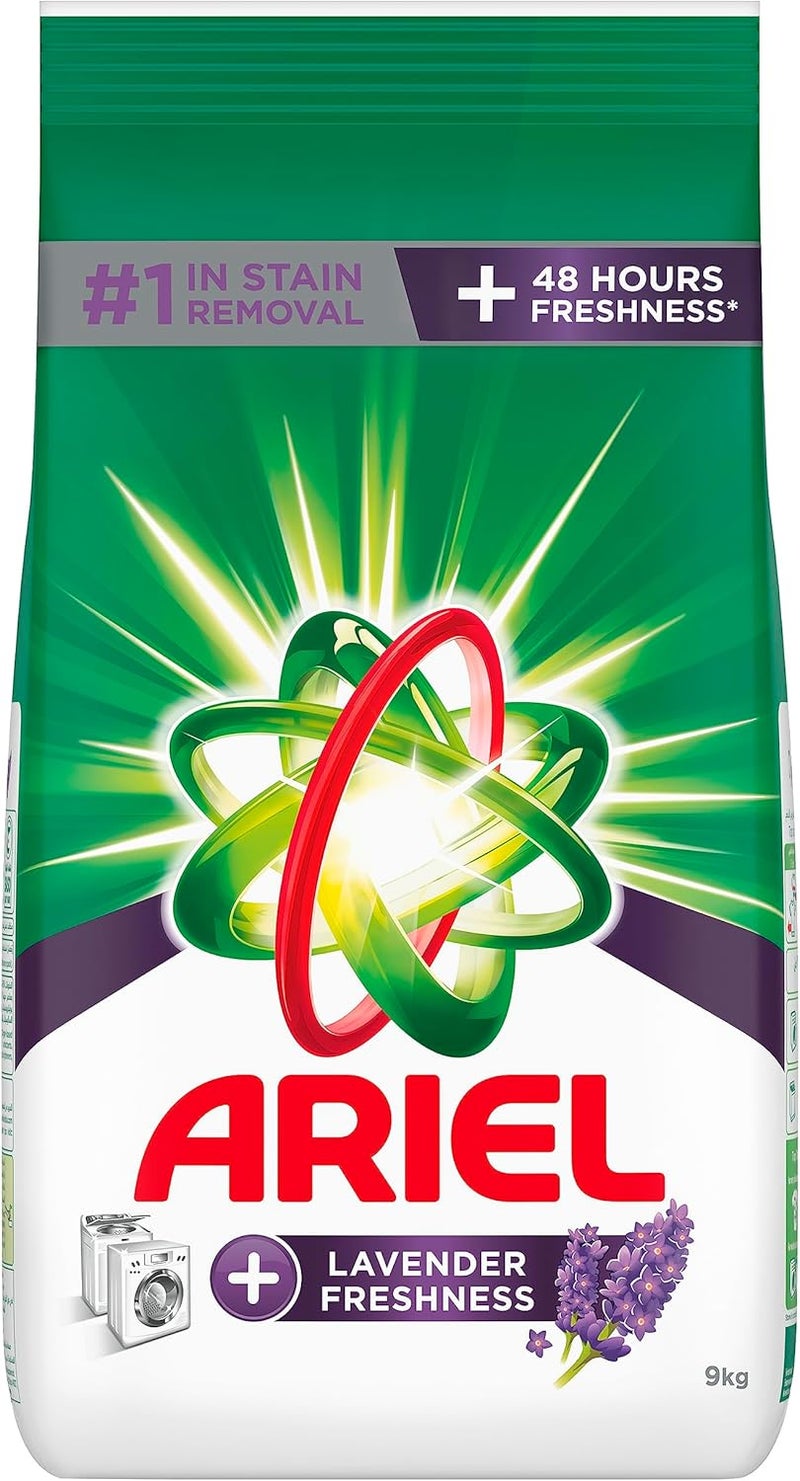 Ariel Lavender Laundry Detergent Powder 9KG - Image 1