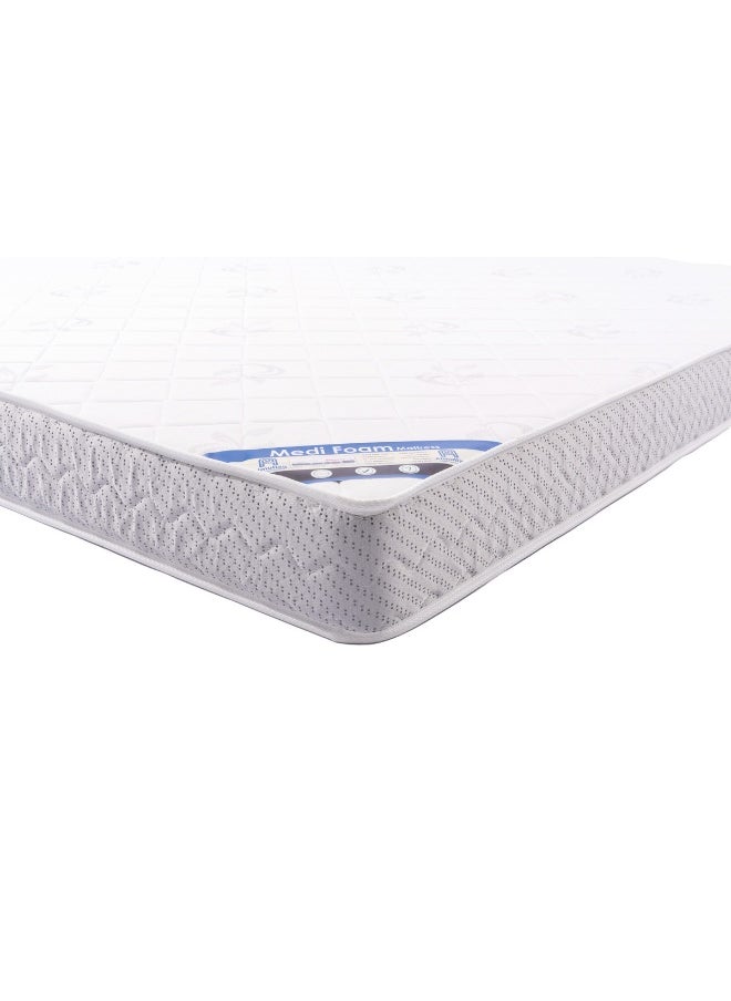 Almutlaq Furniture - Medi Foam Mattress - High Density Foam Mattress That Promotes Healthy Rest For Medical Needs With Firm Support For Spinal Alignment - King Size 200x180x15 CM - Colour White Grey - Image 1