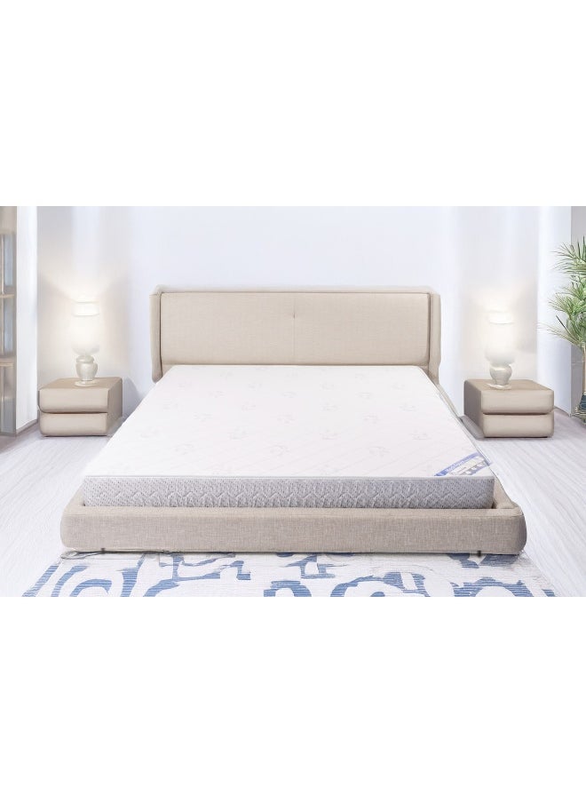 Almutlaq Furniture - Medi Foam Mattress - High Density Foam Mattress That Promotes Healthy Rest For Medical Needs With Firm Support For Spinal Alignment - King Size 200x180x15 CM - Colour White Grey - Image 1
