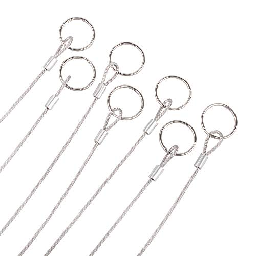 YuCool 12 Pcs Lanyard Safety Rope,YuCool 2mm 316 Stainless Steel Rope with 4 Pcs Hoist Buckle for Preventing Loss and Hanging Modern Lights - Image 5