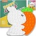 PETBSNVB Easter Bunny Poppers Bunny Carrot Pop Bubble Fidget Sensory Toy Puzzle Popper Easter Gifts for KidsToddler Easter Basket for Toddlers Girl Easter Toys Stocking Easter Basket Stuffers White - Image 2