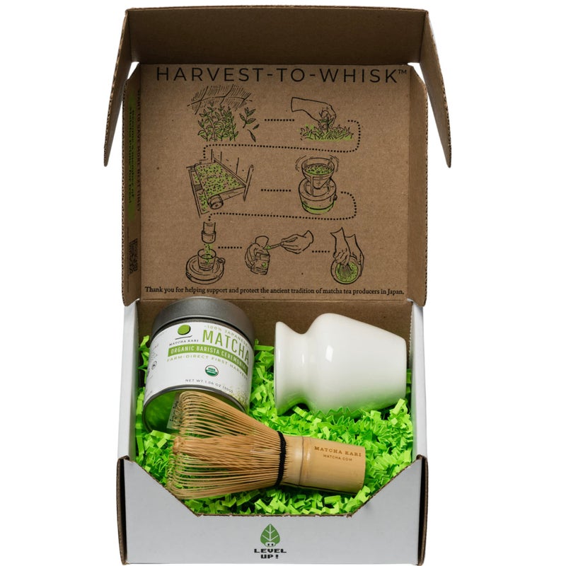 Matcha Kari Dr. Weil Matcha Kari Mini Matcha Tea Set - Black- Ceremonial Organic Matcha with Whisk & Holder - Image 2
