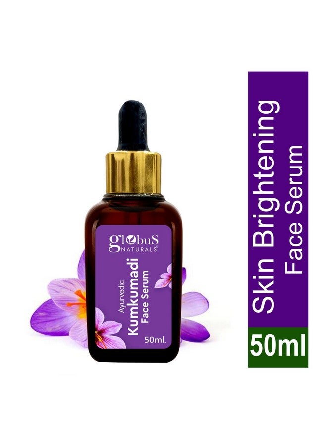 Globus Naturals Ayurvedic Kumkumadi Skin Lightening Face Serum Enriched With Walnut & Lotus Extract Chemical Free Cruelty Free Suitable For All Skin Types 50 Ml (Pack Of 1)  - Image 2