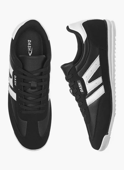 Dash Men's Logo Detail Sports Shoes with Lace-Up Closure