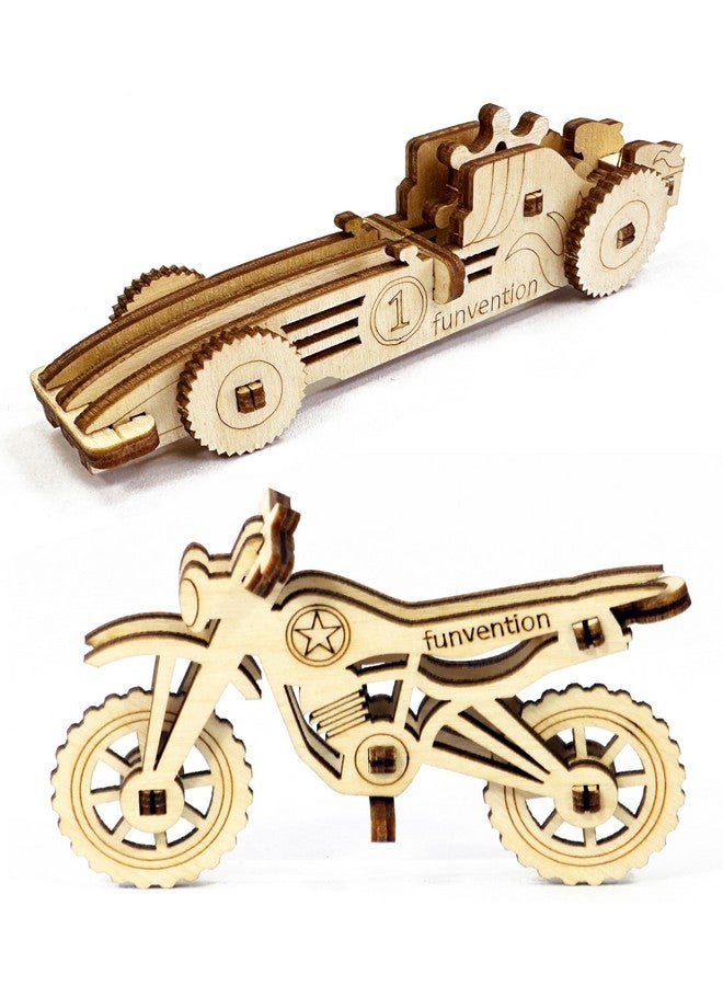 Funvention Birthday Return Gifts (Pack of 6) Fun Fidgets - Racer Car & Bike | DIY Miniature Mechanical Models 3D Puzzle Return Favours for Kids Birthday Party 5+ Years Made in India Toys - Image 4
