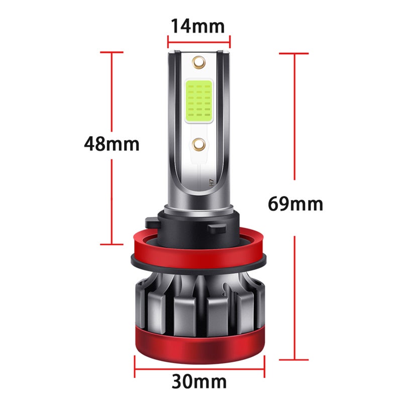 H8/H11 LED Headlight Bulbs,30W 3000 Lumens Super Bright LED Headlights Conversion Kit IP68 Waterproof,Pack of 2 - Image 4