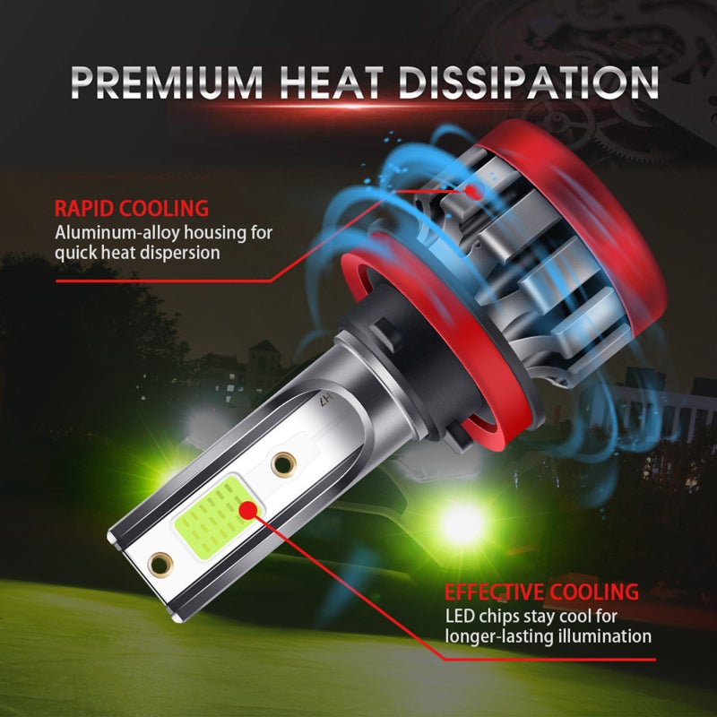 H8/H11 LED Headlight Bulbs,30W 3000 Lumens Super Bright LED Headlights Conversion Kit IP68 Waterproof,Pack of 2 - Image 5