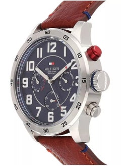 Tommy Hilfiger Plus Men's Quartz Stainless Steel Case and Leather Strap-1791066 46mm  - Image 2
