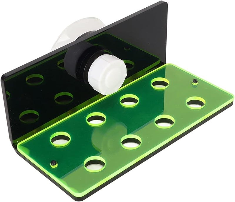 Fluorescent Green Acrylic Coral Frag Rack 6 Holes With Suction Cup For Aquarium - Image 2
