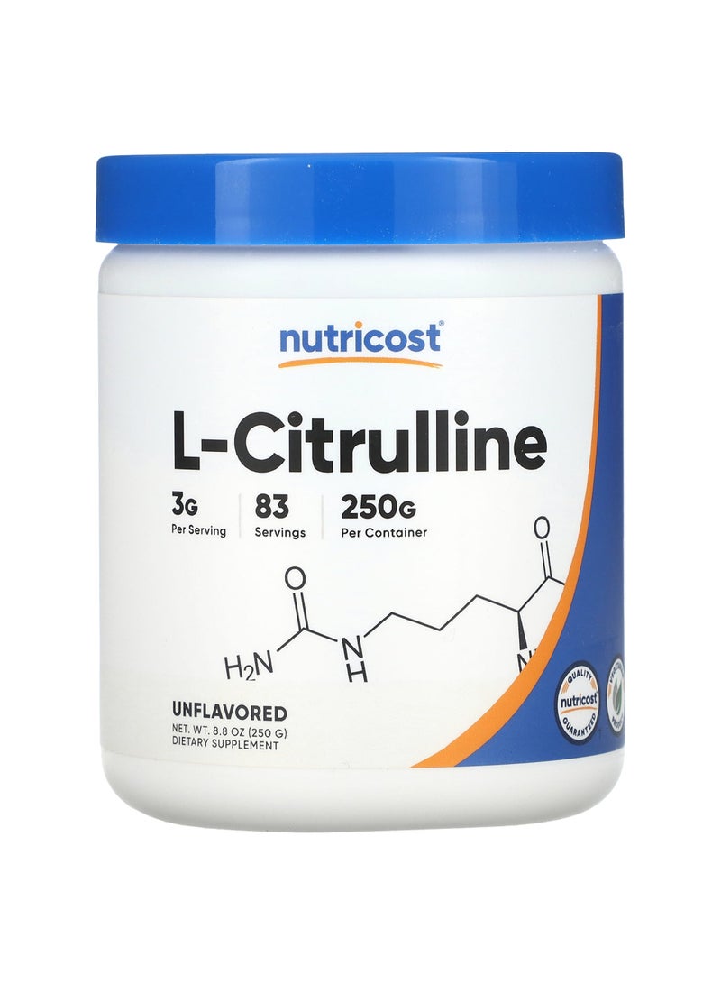 Nutricost L-Citrulline, Unflavored, 8.8 oz (250 g)
