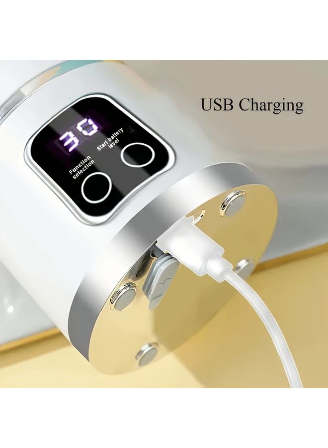 عصارة كهربائية محمولة قابلة لإعادة الشحن عبر USB باللون الأرجواني بشاشة رقمية و3 سرعات وقابلة للفك لسهولة التنظيف - Image 4