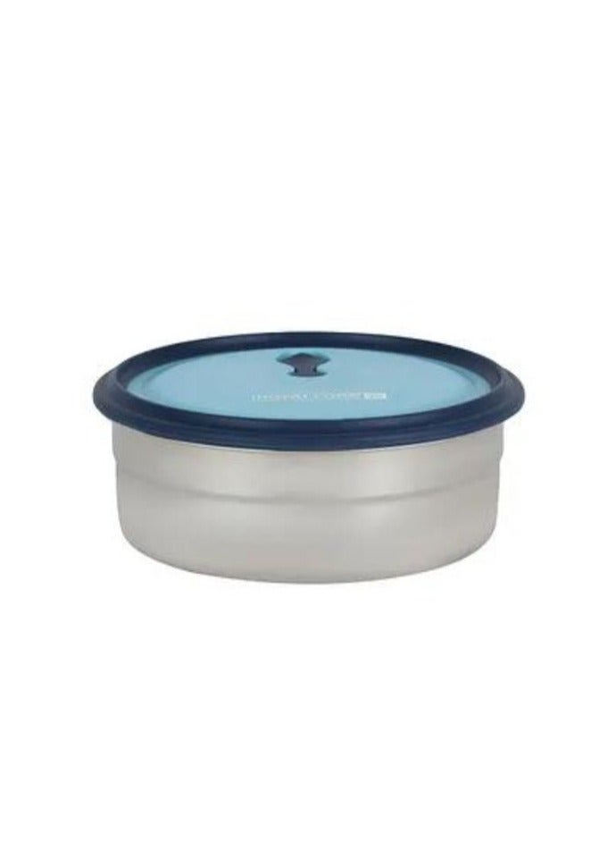 AKDC Stainless Steel Round Lunch Box 1000ml, Blue- RF12627