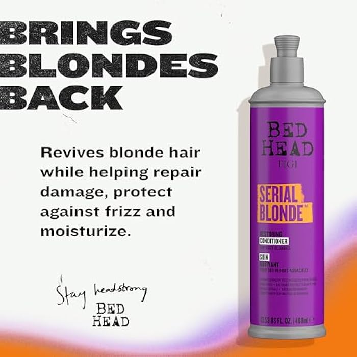 Bed Head by TIGI Serial Blonde Conditioner for Damaged Blonde Hair 13.53 Fl Oz (Pack of 2) - Image 2