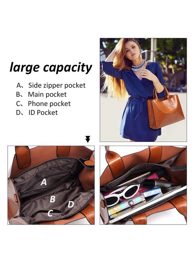 Pahajim Women Handbags and Leather Purses Top Handle Satchel Bags Tote Bags Tote Purses for Women - Image 3