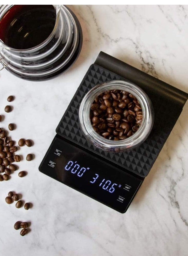 HOMESTAR Digital Coffee Scale with Timer,Kitchen With Led Display For Cooking Baking Weight Up To 3000G 0.1G Steps - Image 2