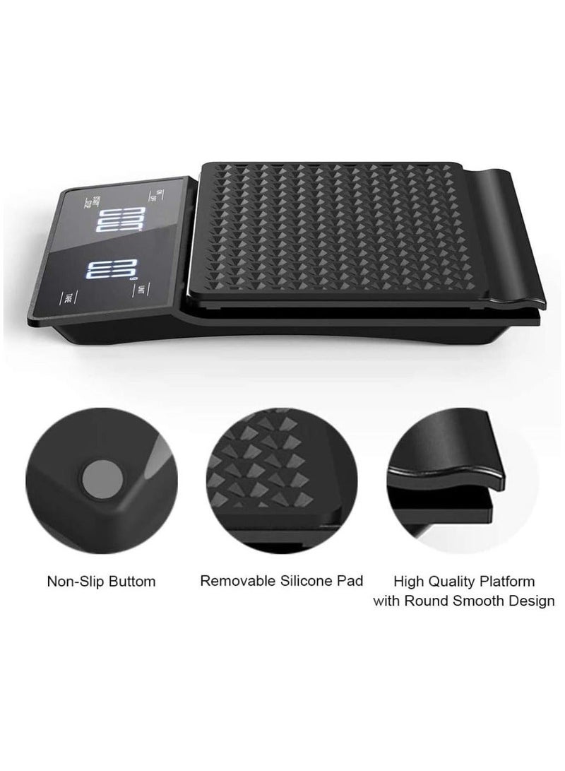 HOMESTAR Digital Coffee Scale with Timer,Kitchen With Led Display For Cooking Baking Weight Up To 3000G 0.1G Steps - Image 5