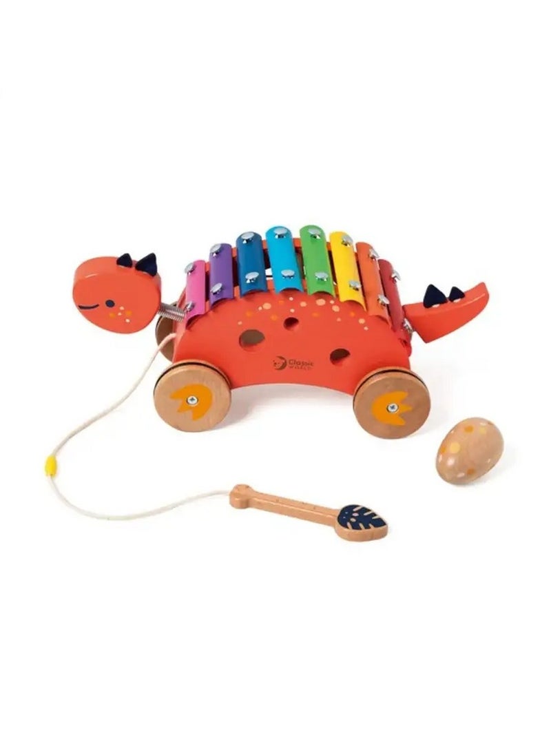 Classic World - Classic World Dinosaur Xylophone - Wooden Xylophone Toy, Dinosaur Music Toy, Early Learning Toy, Kids Musical Instrumen - Image 1