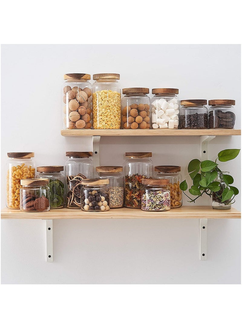 general 3 PCS Airtight Glass Storage Jar Borosilicate Glass Kitchen Canisters Glass Canister for Kitchen Pantry Organization Ideal for Coffee Nuts Cookie (500ml) - Image 5