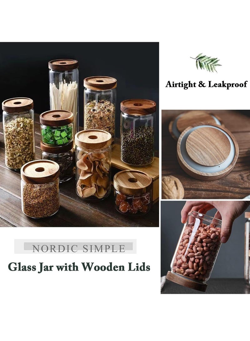 general 3 PCS Airtight Glass Storage Jar Borosilicate Glass Kitchen Canisters Glass Canister for Kitchen Pantry Organization Ideal for Coffee Nuts Cookie (500ml) - Image 3