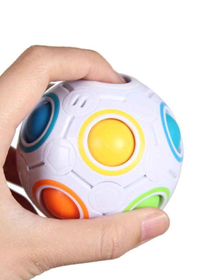 مكعبات بازل تعليمية بتصميم كرة سحرية غريبة رائعة بألوان قوس قزح للأطفال 13.22x10.04x2.24سم - Image 5