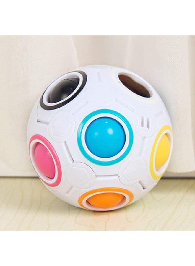 مكعبات بازل تعليمية بتصميم كرة سحرية غريبة رائعة بألوان قوس قزح للأطفال 13.22x10.04x2.24سم - Image 3