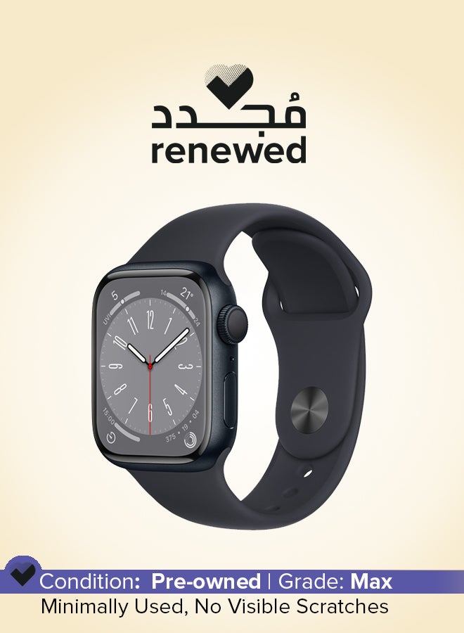 Apple Renewed - Watch Series 8 GPS + Cellular 45mm Aluminium Case Midnight Sport Band - Image 1