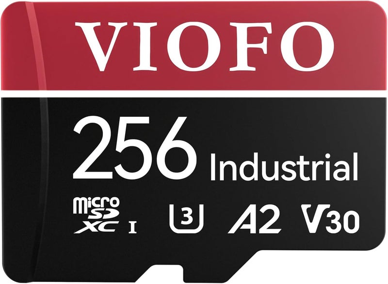 Viofo 256GB Industrial Grade microSD Card, U3 A2 V30 High Speed Memory Card with Adapter, Support Ultra HD 4K Video Recording - Image 1