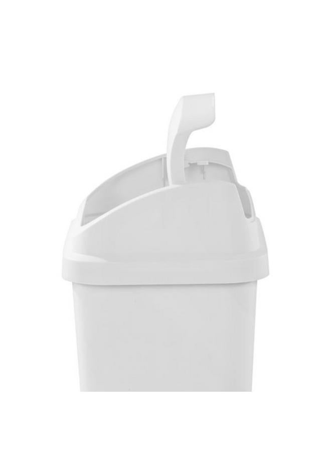Sterilite Elegant and Modern Design BPA-Free Plastic SwingTop Wastebasket White 7.8 Gallon - Image 2