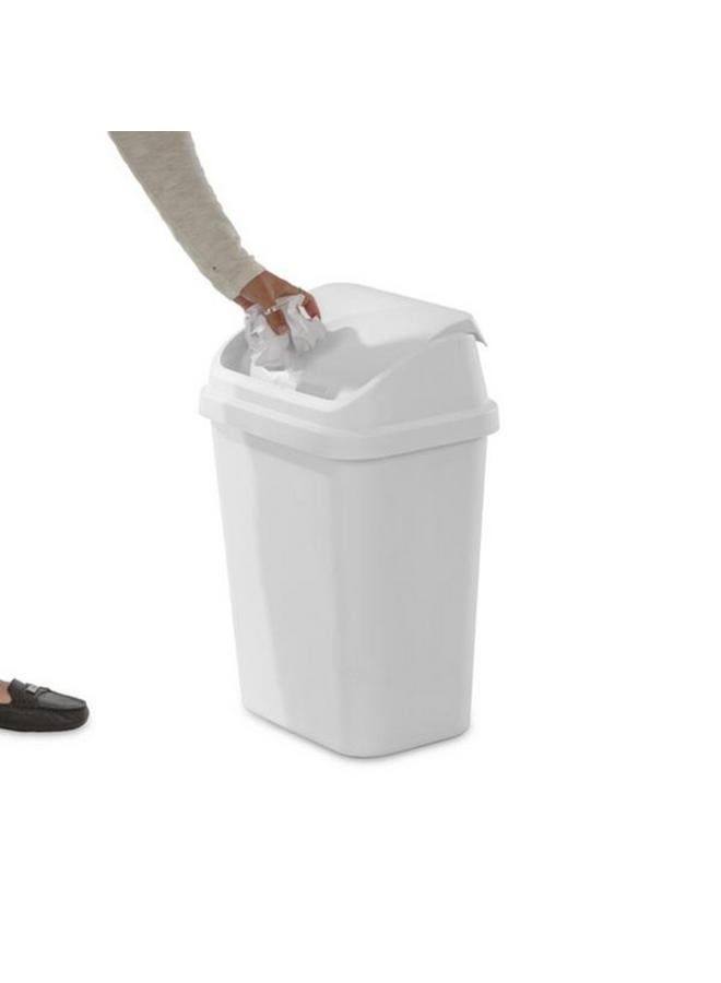 Sterilite Elegant and Modern Design BPA-Free Plastic SwingTop Wastebasket White 7.8 Gallon - Image 5