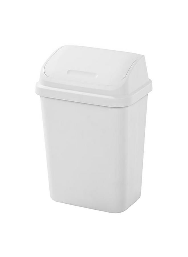 Sterilite Elegant and Modern Design BPA-Free Plastic SwingTop Wastebasket White 7.8 Gallon - Image 1