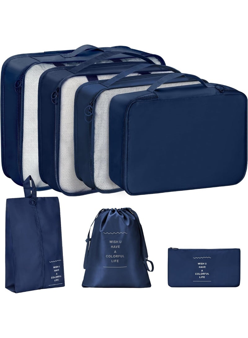 منظم 7 *1  لتنظيم الامتعة عند السفر لون كحلى - Image 1