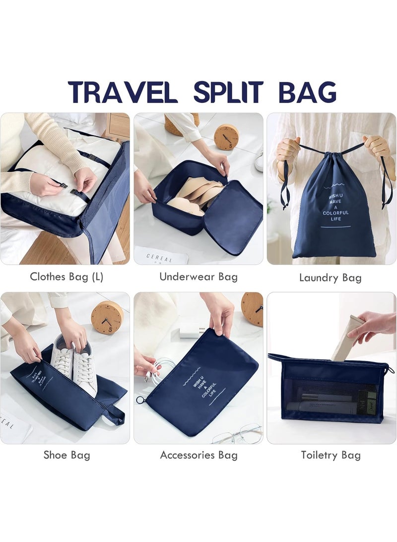 منظم 7 *1  لتنظيم الامتعة عند السفر لون كحلى - Image 4