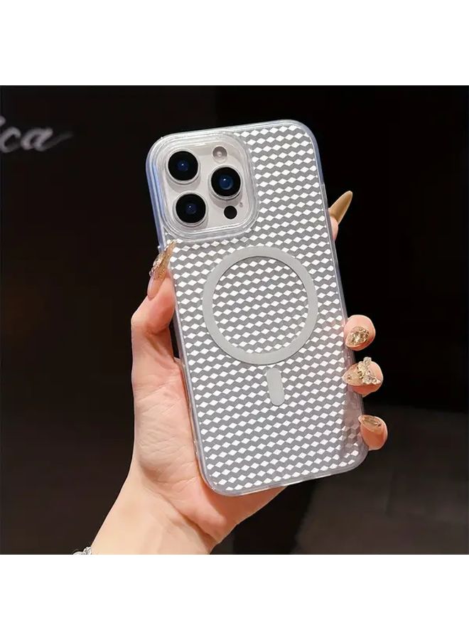 حافظة هاتف مغناطيسية بنية اللون لجهاز iPhone 14 Pro مع دعم الشحن اللاسلكي - غطاء صلب - Image 3