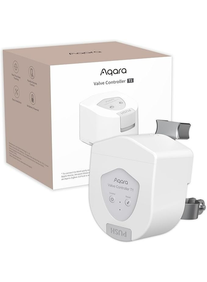 Aqara Smart Valve Controller T1 Matter over Bridge, Requires Aqara Zigbee 3.0 Hub, Combined with Water Leak Detectors for Home, Supports App Remote Control Shutoff, Supports HomeKit,Google - Image 1