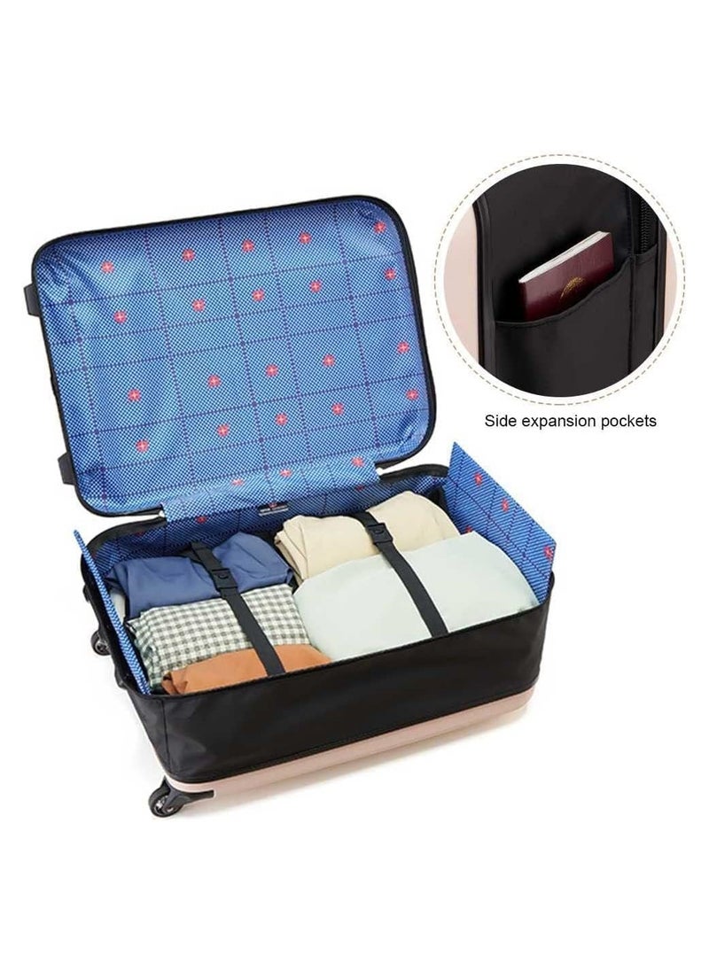 NNEWVANTE - Expandable Foldable Suitcase Lightweight Durable Hardside 4Wheel Travel Luggage Large Capacity Travel Bags for Girl and Women (24) (Pink) - Image 1