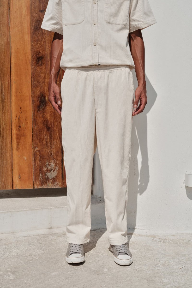 Bonkers Corner Off White Corduroy Pants for Men's - Image 2