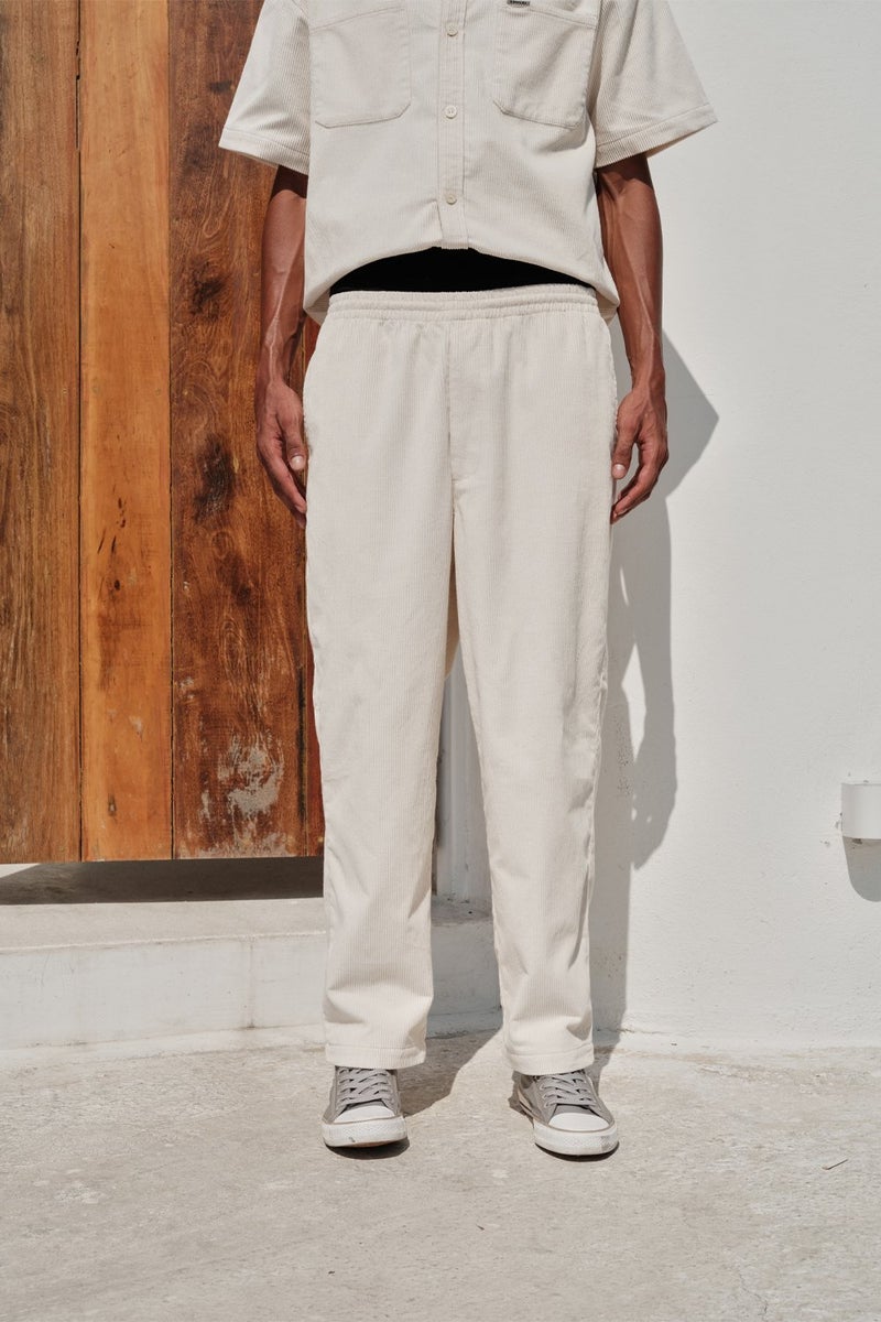 Bonkers Corner Off White Corduroy Pants for Men's - Image 5