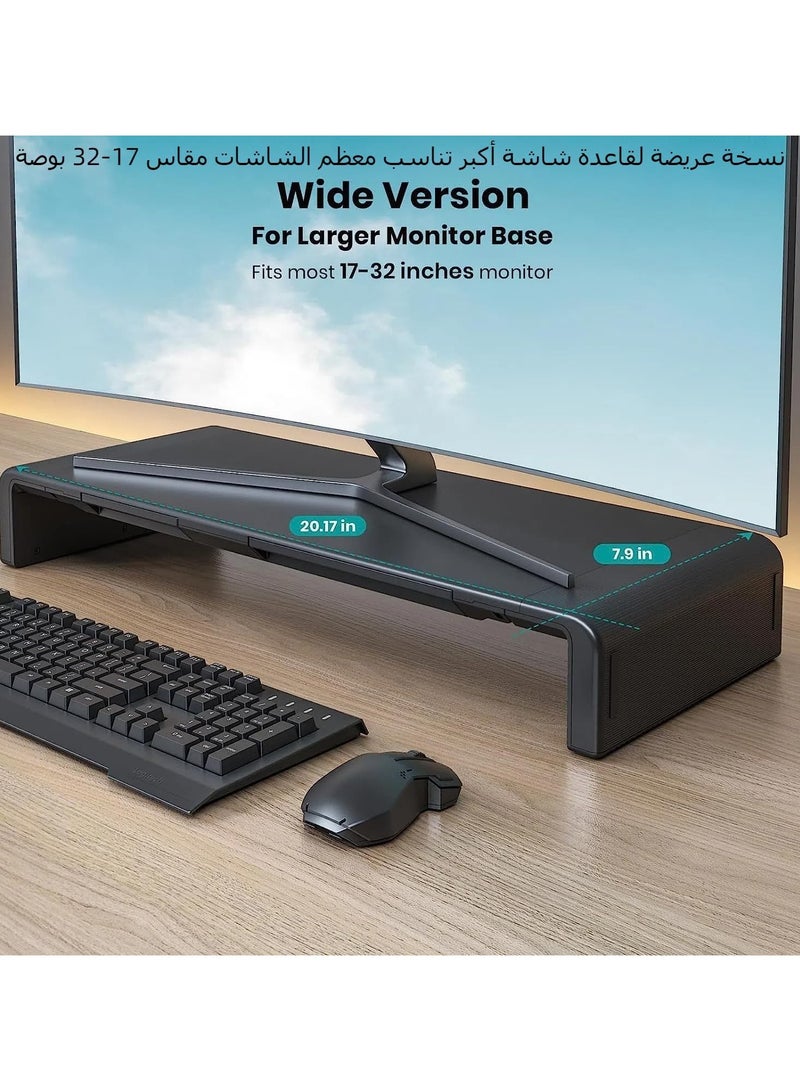 Olmaster Adjustable Monitor Stand with Storage Drawer Foldable Upright Computer Riser Desk Shelf for Desktop Laptop Tablet Phone for Home Office Daily Use - Image 2