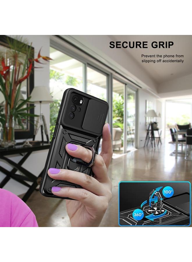 اس-توب جراب لهاتف Motorola Moto G22 مع غطاء كاميرا منزلق مصنوع من مادة TPU+PC - Image 5