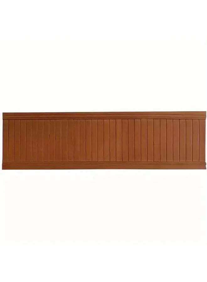 تنورة جدار بيضاء 14.57 × 3.35 بوصة زخرفة بيت الدمى الخشبية حواف قاعدة واقعية للديكور - Image 5