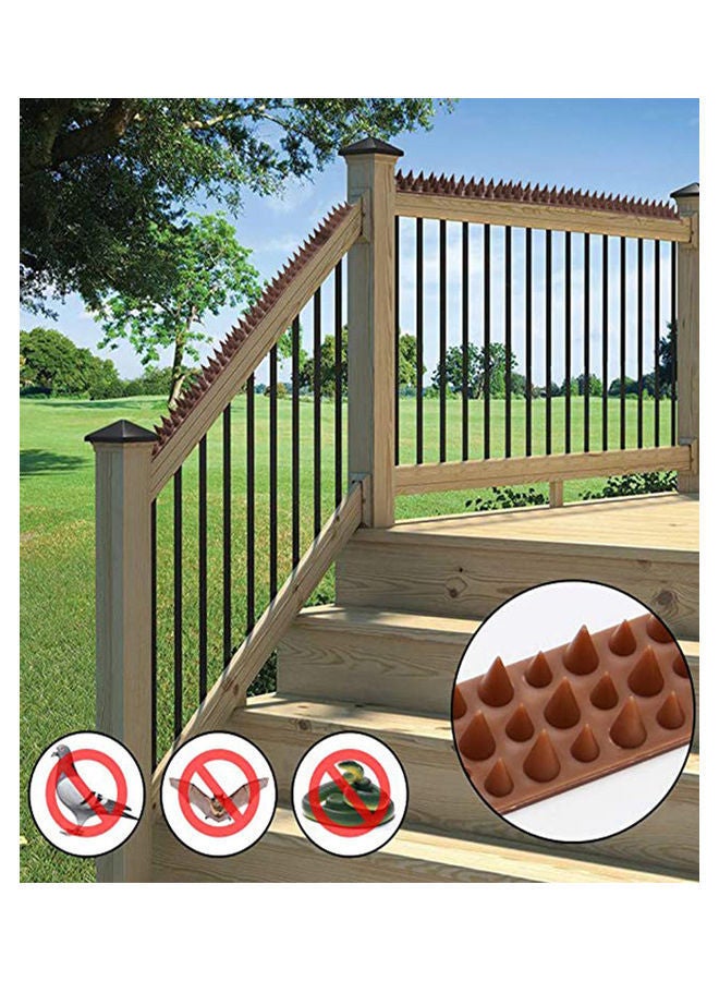NIBEMINENT 10-Piece Anti-Climbing Security Fence Spike Set Brown 49 x 6 4.5cm - Image 3