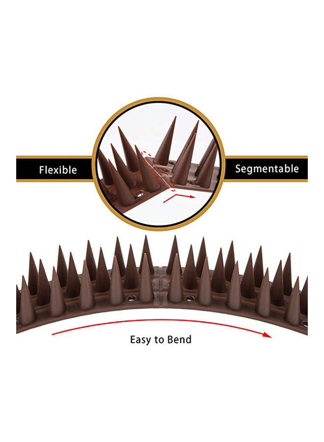 NIBEMINENT 10-Piece Anti-Climbing Security Fence Spike Set Brown 49 x 6 4.5cm - Image 4