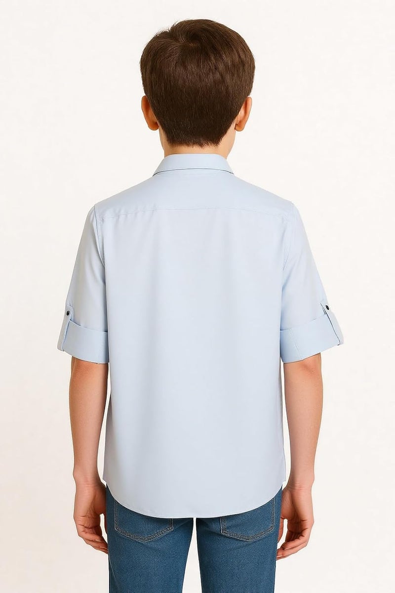 CHARCHIT Boys Full Sleeves Graphic Printed Shirt - Image 2