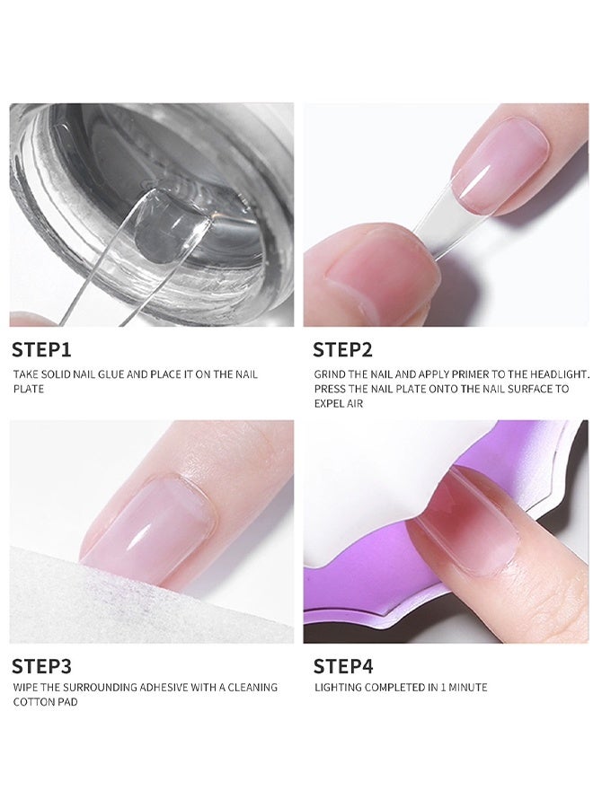 شايجاي لاصق التصحيح الصلب - غراء جل الأظافر الصلبة لا تؤذي الأظافر ليست لزجة واضحة هلام ناعم تحتاج إلى مصباح الصحافة على الأظافر المزيفة في المنزل DIY مسمار الغراء لاصق لسحر الأظافر الأحجار الكريمة - Image 3