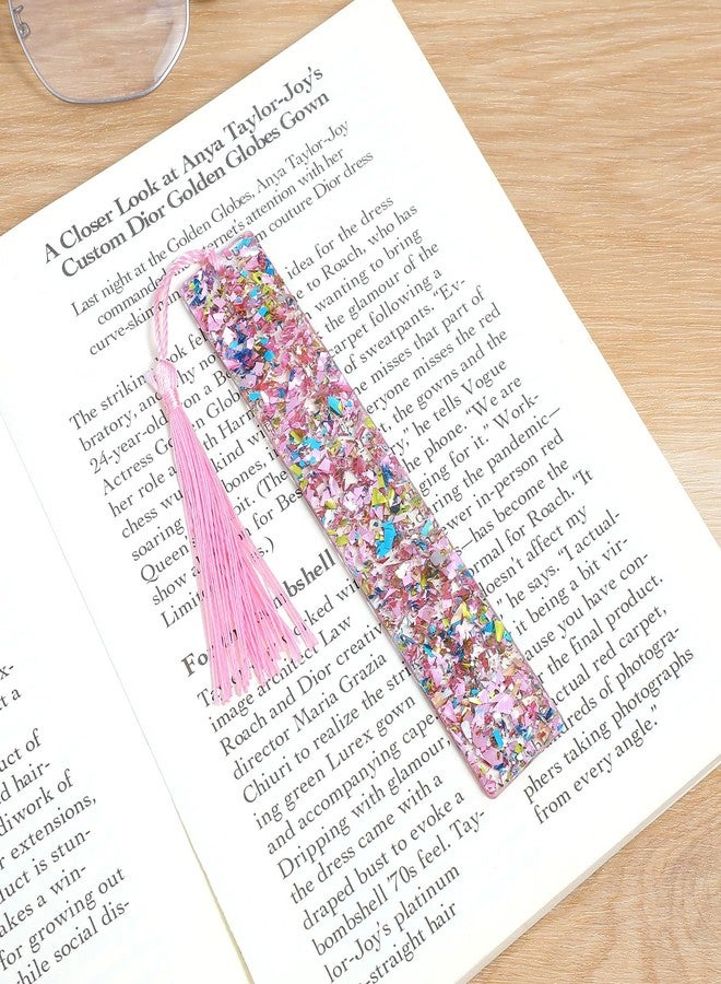 Shimmeroo 2Pcs Funny Bookmarks,Glittering Book Marks for Reading,Elegant Bookmark for Women with Tassels Book Lovers Gifts - Image 4