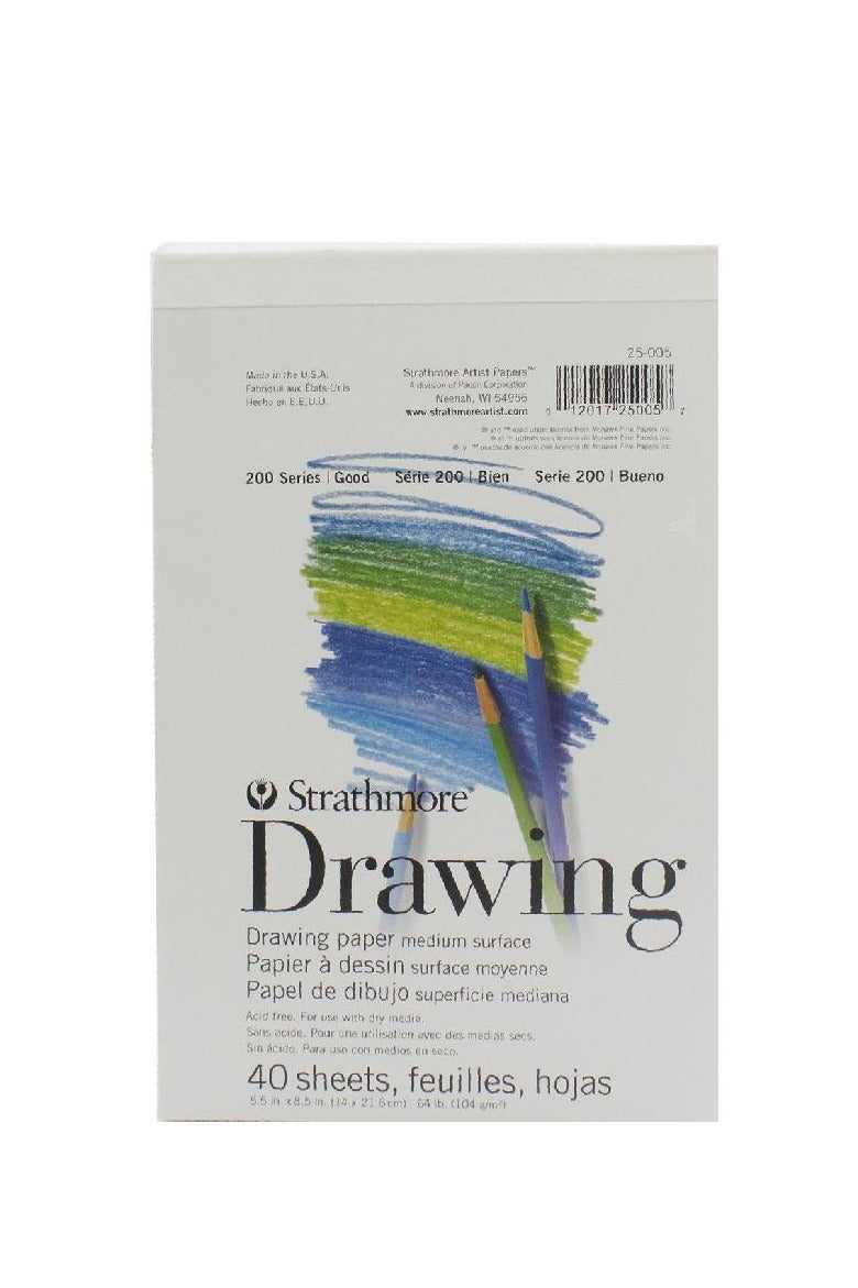 Strathmore 200 Drawing Pad 104 gsmWhite5.5 X 8.5 in40 Sheets